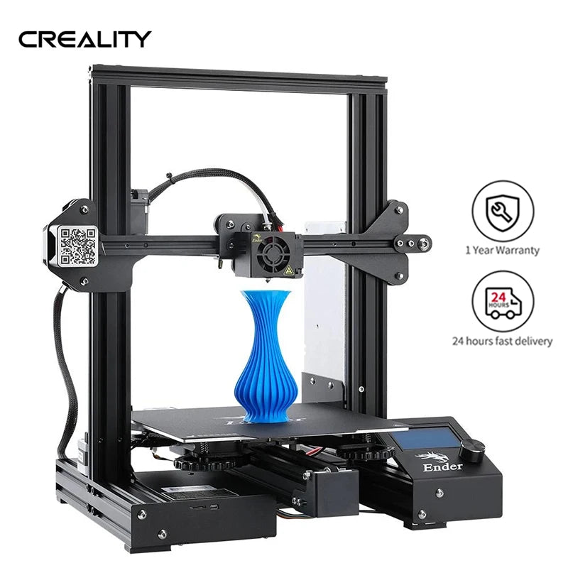 Creality Ender-3 V2 Silent Mainboard 3D Printer Kit – Advanced FDM Printing with Smart Filament Sensor and Easy Assembly