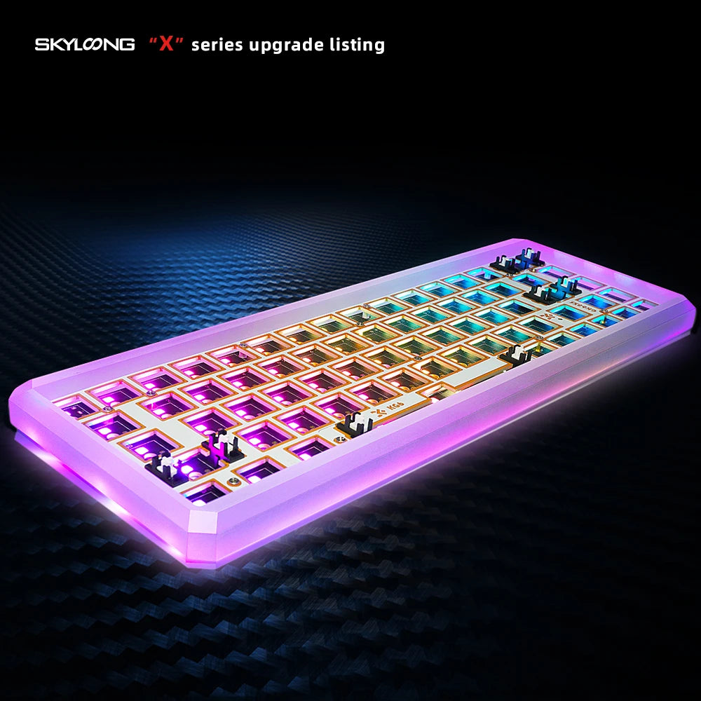 Dual Mode Customizable Mechanical Keyboard Kit – GK68XS Bluetooth 5.0, Hot Swappable, RGB Backlit, USB-C, Wireless & Wired