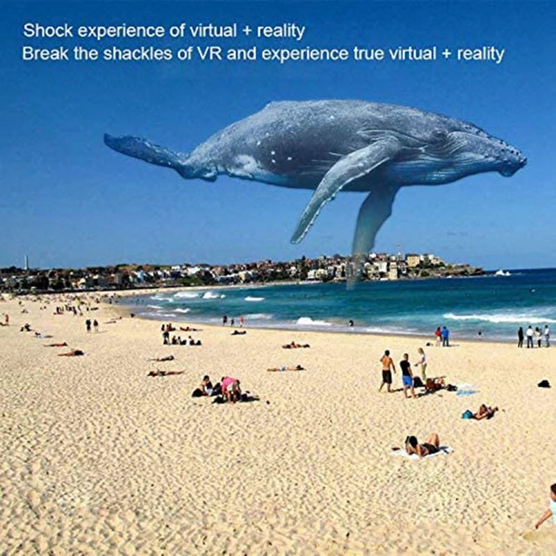 Go AR Headset: Smart 3D Augmented Reality Glasses for iPhone & Android - Immersive VR Experience for Videos & Games
