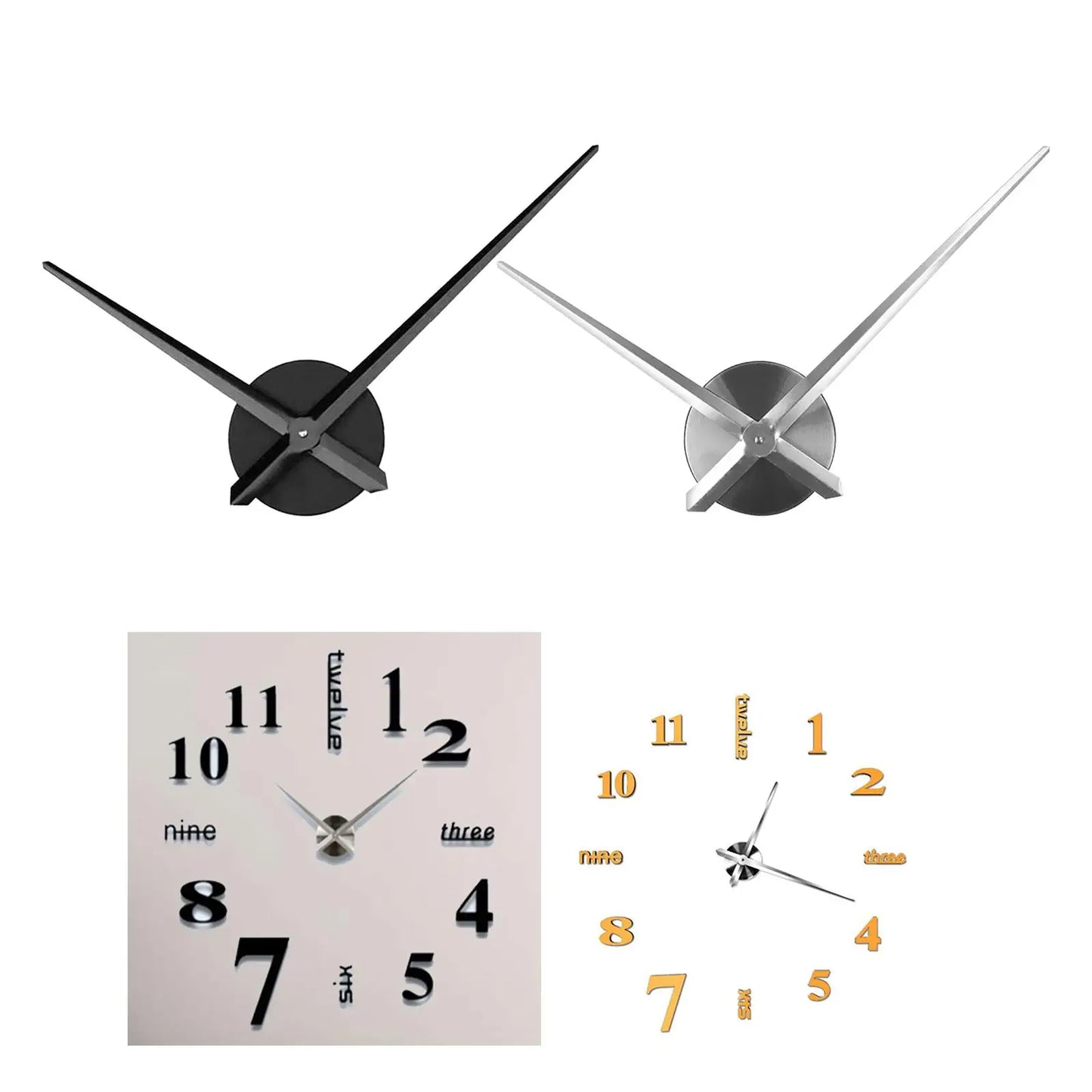 DIY Clock Movement Mechanism Kit with Minute & Hour Hands – Perfect for Clock Repair and Replacement in Kitchen, Living Room
