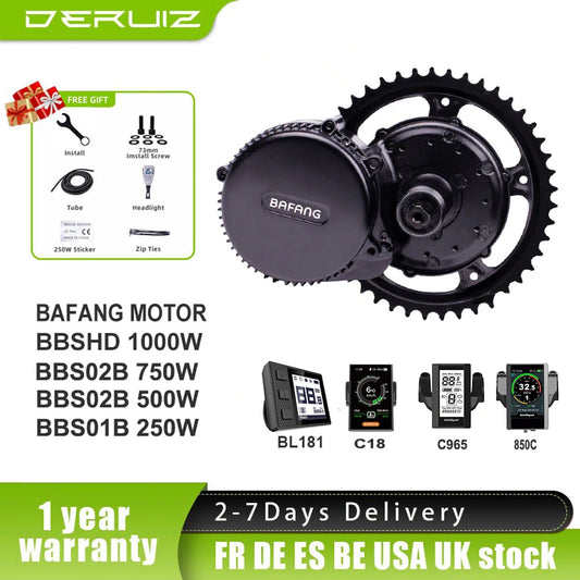 Bafang Mid Drive Motor Kits 1000W 750W 500W 250W Electric Bike Conversion Engine Kits Powerful BBSHD BBS02B BBS01B for E-Bike