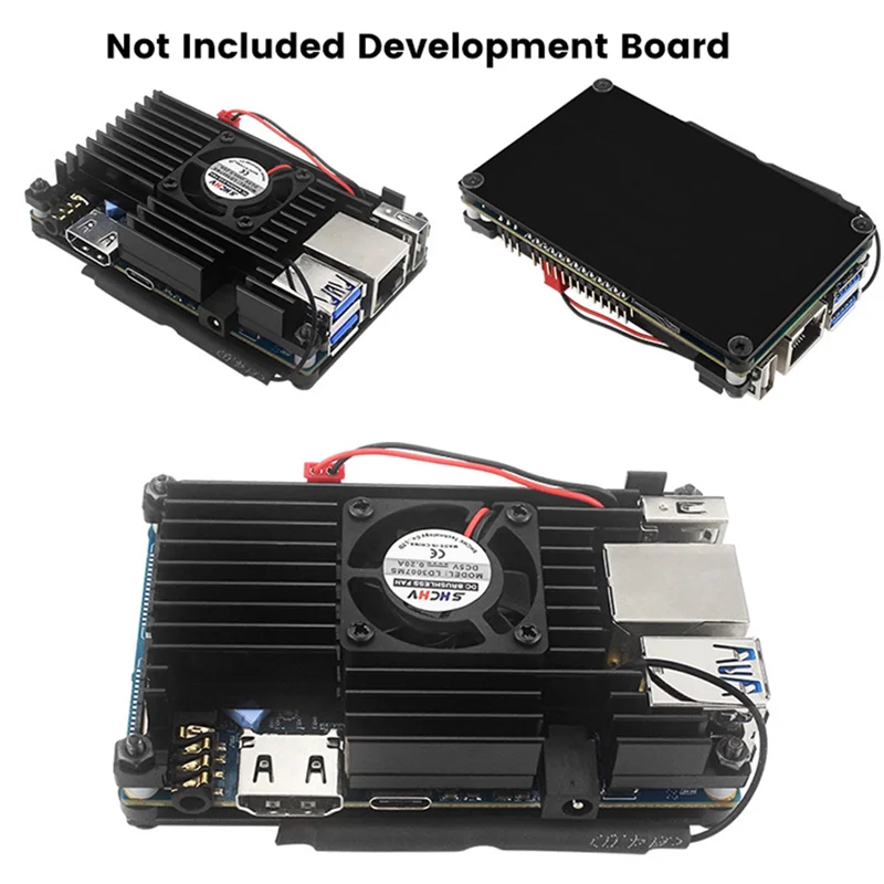 Aluminum Case with Cooling Fan for Orange Pi 4 LTS – Premium Protection and Efficient Passive Cooling Enclosure