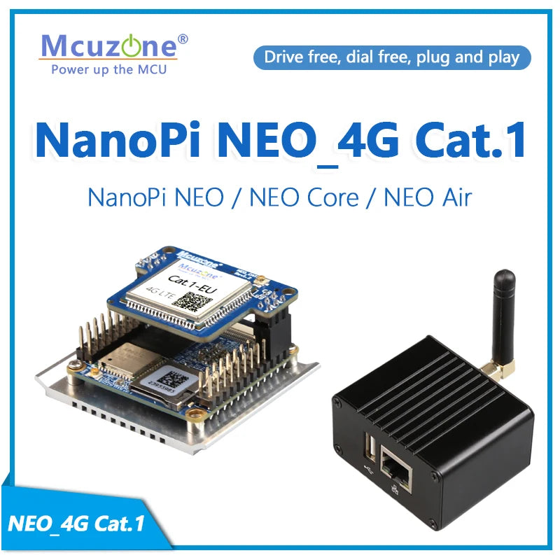 NanoPi NEO 4G Cat.1 LTE Module - Plug and Play, Drive-Free, Compatible with NEO / NEO Core / NEO Air, Supports Debian