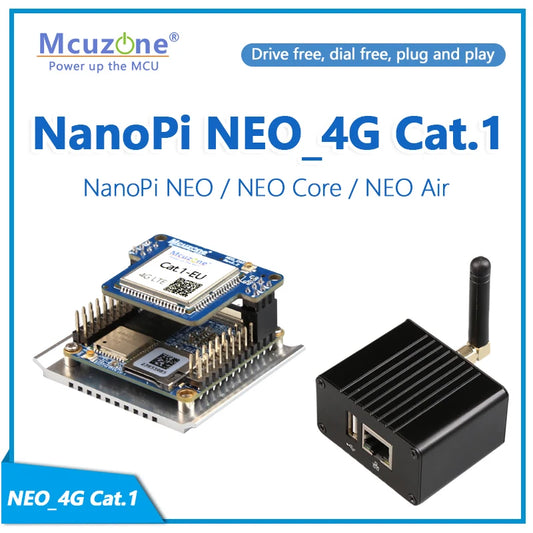 NanoPi NEO 4G Cat.1 LTE Module - Plug and Play, Drive-Free, Compatible with NEO / NEO Core / NEO Air, Supports Debian