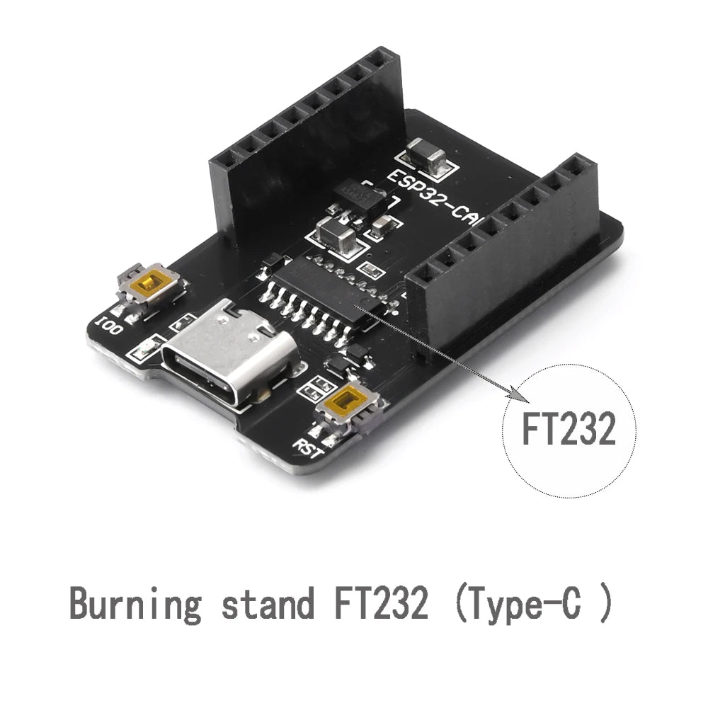 ESP32-CAM WiFi Bluetooth Development Board with OV2640 Camera Module, Type-C Interface, 4.2 Bluetooth, and CH340/FT232 Chipset