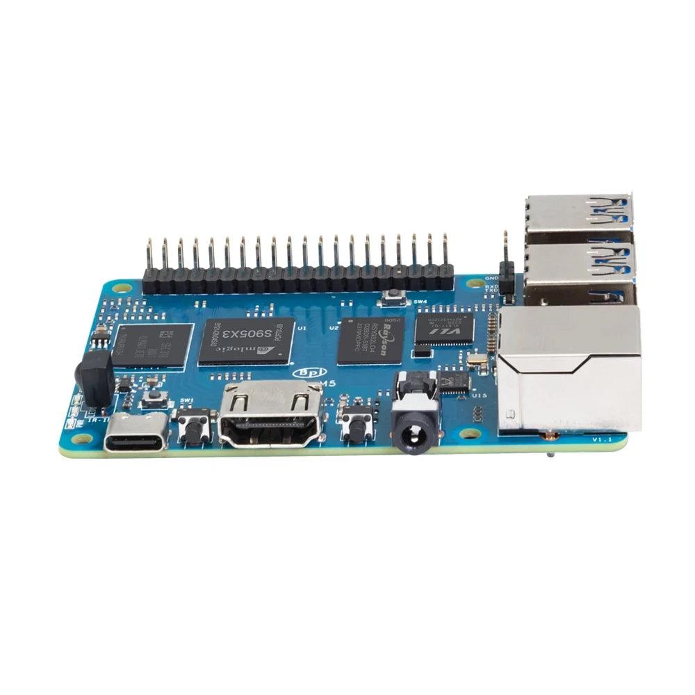 Banana Pi BPI-M5 4GB LPDDR4 Single Board Computer with Amlogic S905X3 – Open-Source Design Compatible with Odroid C4 and Raspberry Pi 4