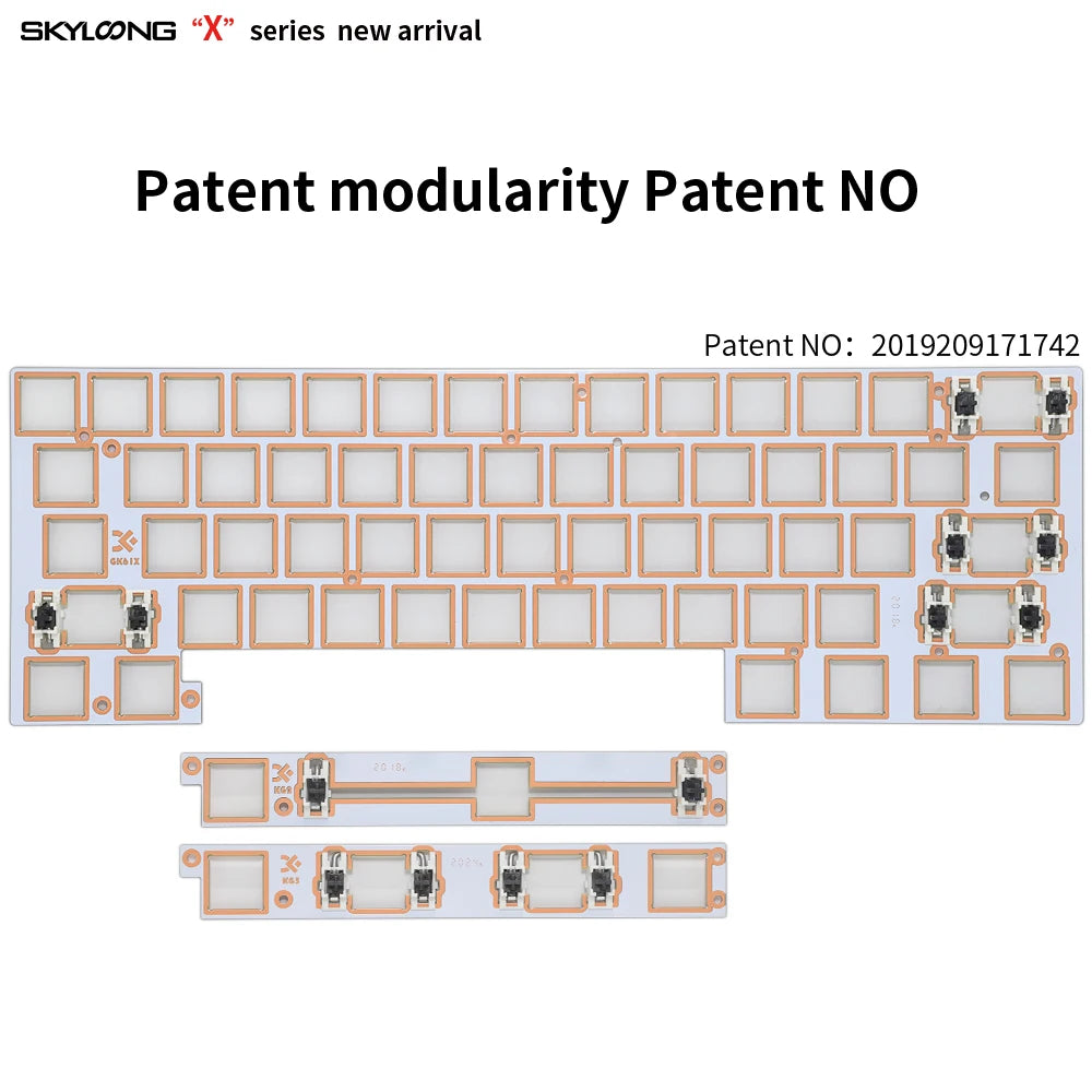 SKYLOONG GK61 GK61X 60% Mechanical Wooden Keyboard Kit Hotswap Keyboard GK61 Upgrade Version  Keyboard Compatible MX Switches