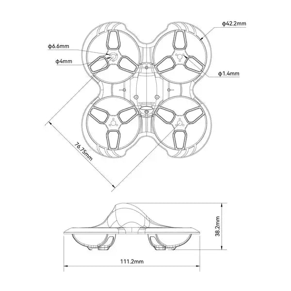 BETAFPV Cetus Pro Brushless Whoop Frame – Durable PA12 Replacement Frame for Cetus Pro Quadcopter and FPV Kit