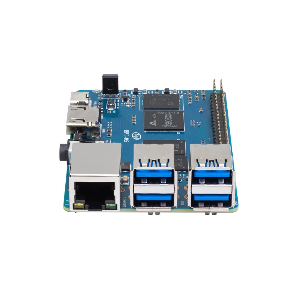Banana Pi BPI-M5 4GB LPDDR4 Single Board Computer with Amlogic S905X3 – Open-Source Design Compatible with Odroid C4 and Raspberry Pi 4