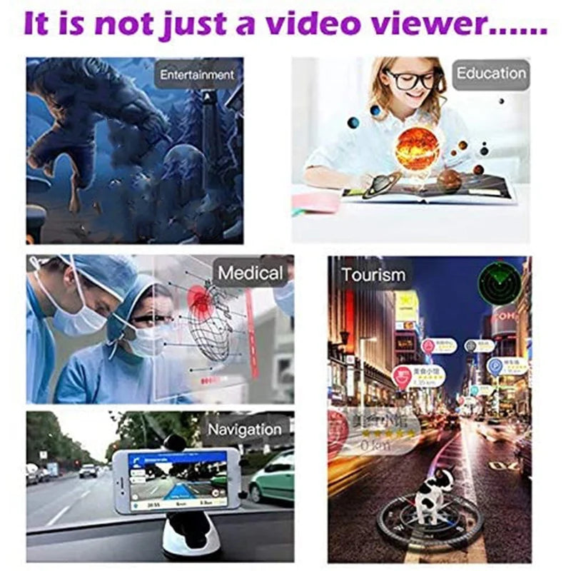 Go AR Headset: Smart 3D Augmented Reality Glasses for iPhone & Android - Immersive VR Experience for Videos & Games