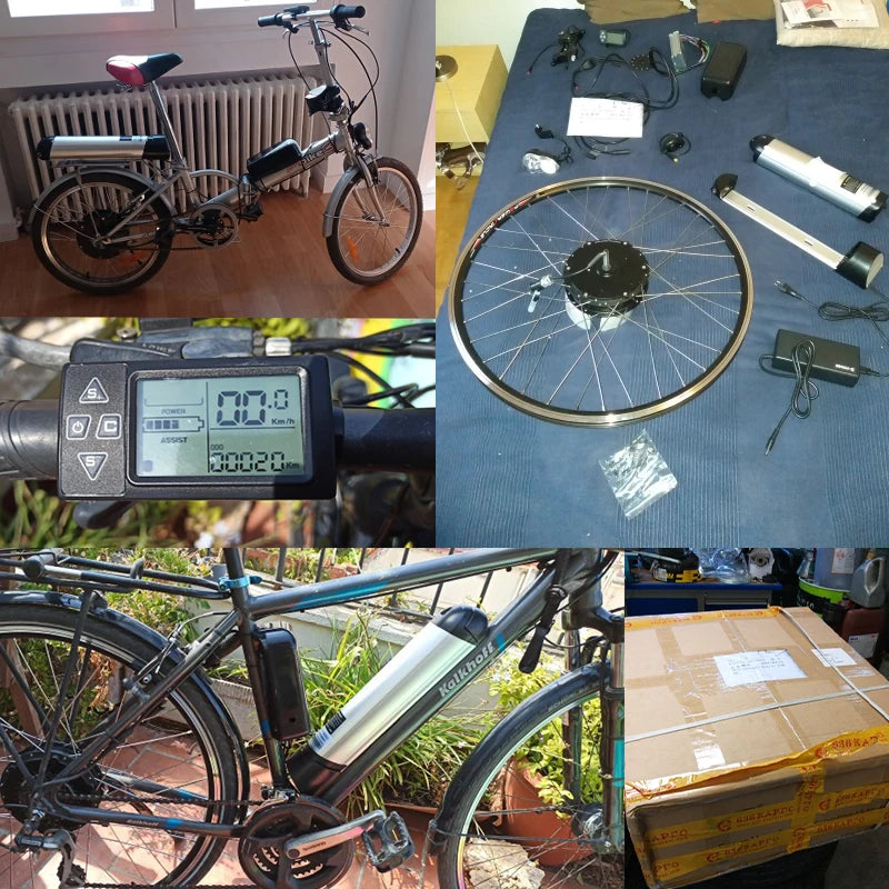 Electric Bike Conversion Kit 36V 250W-500W Hub Motor with 12Ah/15Ah Samsung Lithium Battery