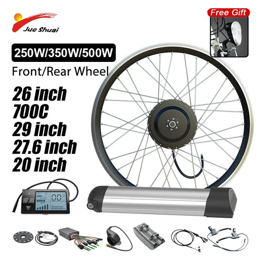 Electric Bike Conversion Kit 36V 250W-500W Hub Motor with 12Ah/15Ah Samsung Lithium Battery
