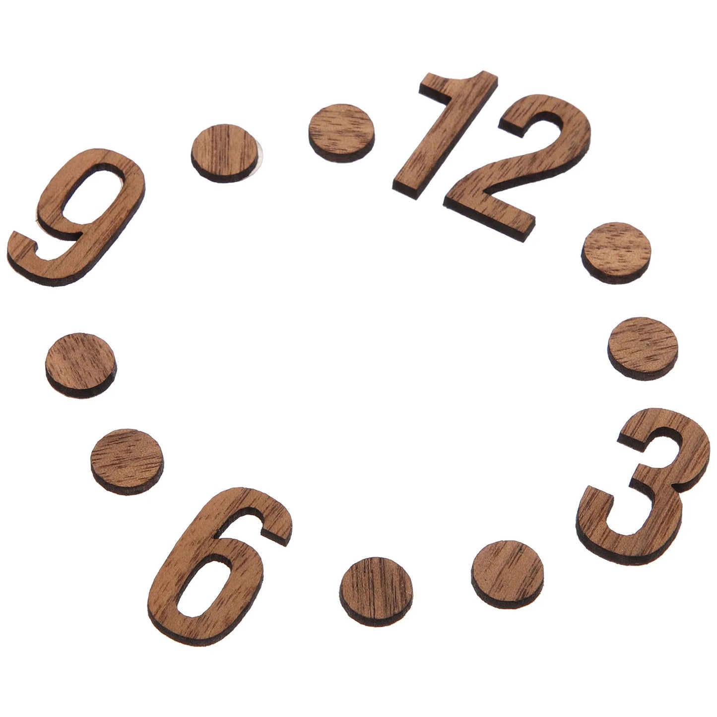 DIY Wall Clock Numerals Kit - Wooden Replacement Numbers & Hands for Custom Timepiece Crafting