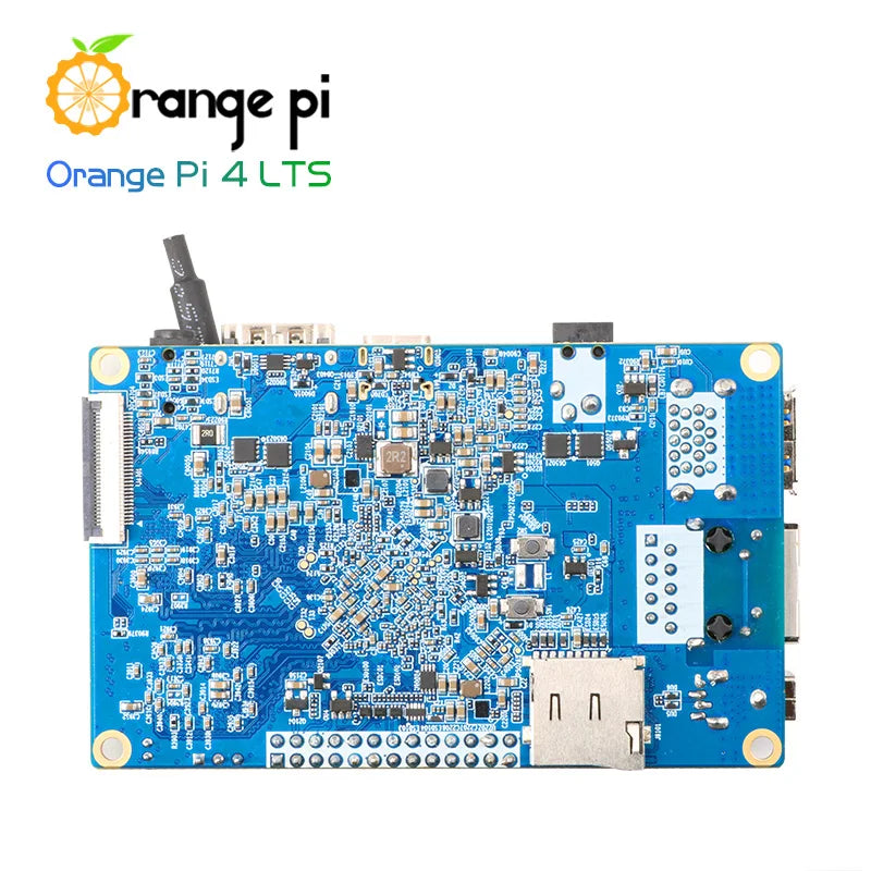 Orange Pi 4 LTS 4GB LPDDR4 16GB EMMC Rockchip RK3399 with WiFi + BT5.0 Gigabit Ethernet - Optional Case, Power Supply, and Heatsinks for OPI 4 LTS