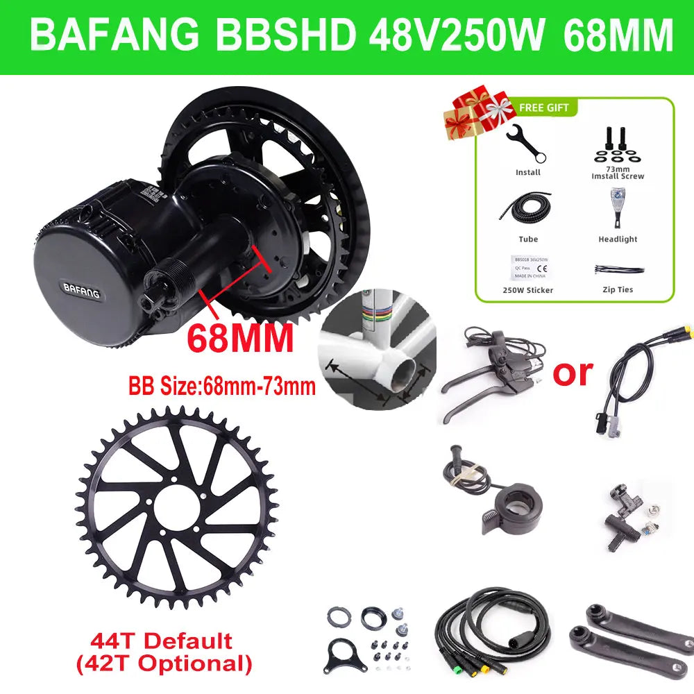 Bafang Mid Drive Motor Kits 1000W 750W 500W 250W Electric Bike Conversion Engine Kits Powerful BBSHD BBS02B BBS01B for E-Bike
