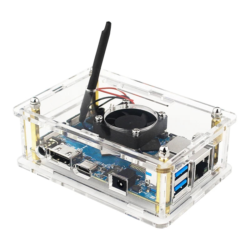 Orange Pi 4 LTS 4GB LPDDR4 16GB EMMC Rockchip RK3399 with WiFi + BT5.0 Gigabit Ethernet - Optional Case, Power Supply, and Heatsinks for OPI 4 LTS