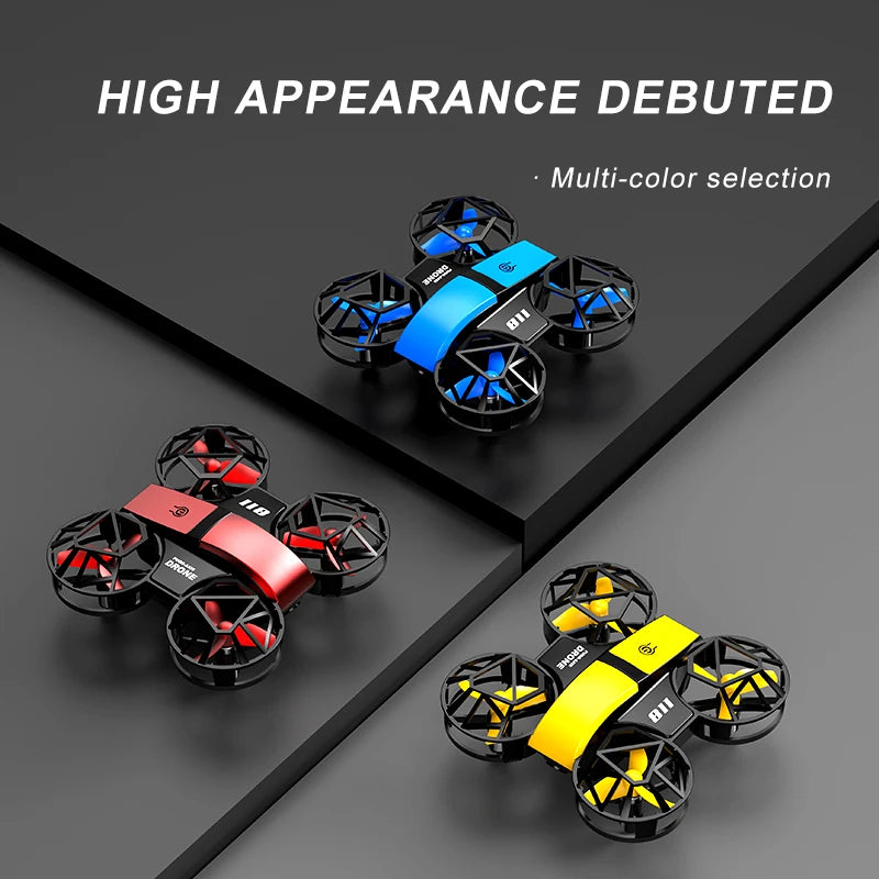 Mini Drone 811 with 4K HD Aerial Camera, WiFi FPV, and Full Shield Protection - RC Helicopter Toy for Kids