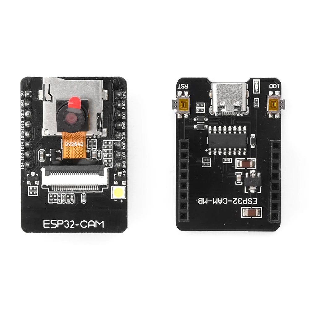 ESP32-CAM WiFi Bluetooth Development Board with OV2640 Camera Module, Type-C Interface, 4.2 Bluetooth, and CH340/FT232 Chipset