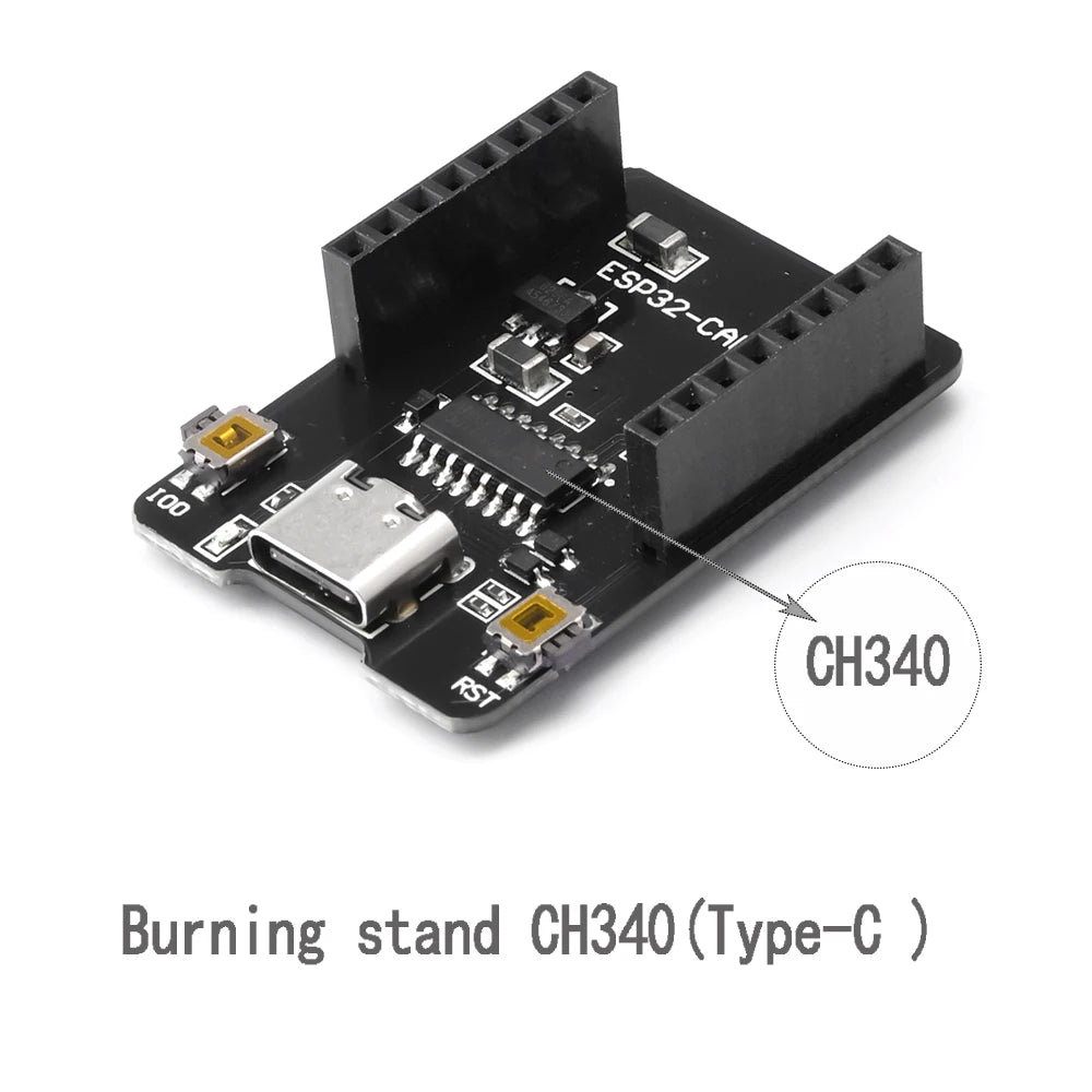 ESP32-CAM WiFi Bluetooth Development Board with OV2640 Camera Module, Type-C Interface, 4.2 Bluetooth, and CH340/FT232 Chipset