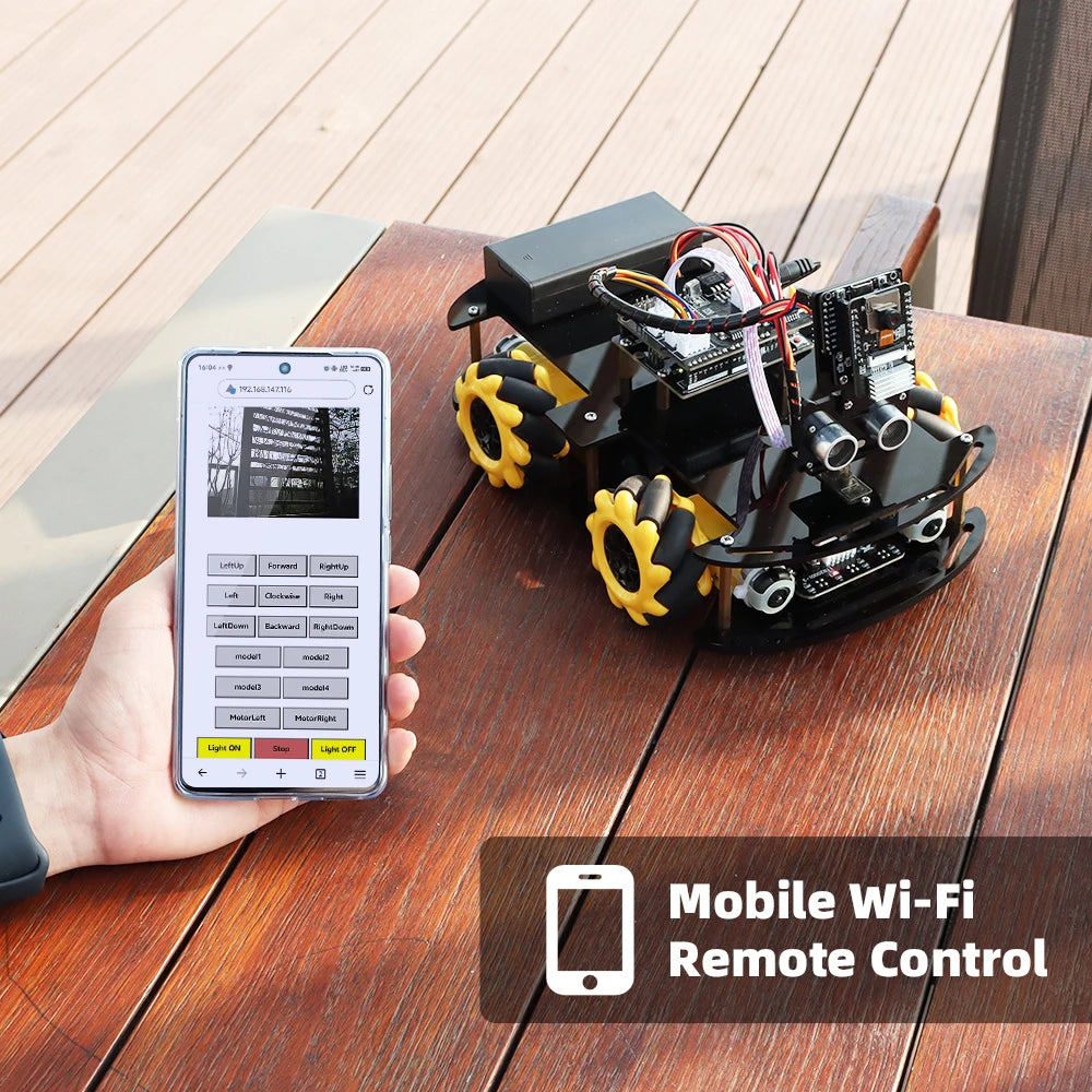 ESP32 Robot Starter Kit with Camera and Code Learning for Arduino Programming - Complete Smart Automation Set for Skill Development