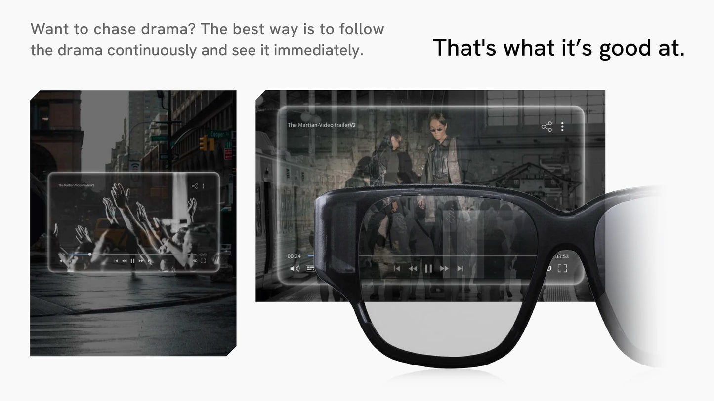 INMO Air Wireless AR Glasses – Advanced 3D Smart Glasses with HD Display, Integrated Camera, and Full-Color Virtual Reality