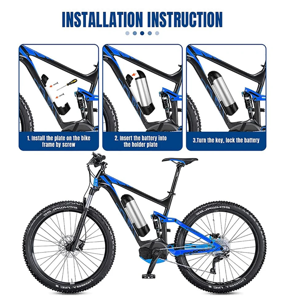Electric Bike Conversion Kit 36V 250W-500W Hub Motor with 12Ah/15Ah Samsung Lithium Battery