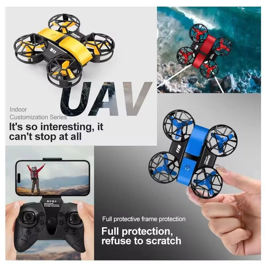 Mini Drone 811 with 4K HD Aerial Camera, WiFi FPV, and Full Shield Protection - RC Helicopter Toy for Kids